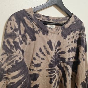 Madewell Resourced Cotton Cloudberry Brown Tie Dye Sweatshirt
